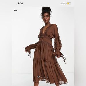 ASOS Chocolate Midi Dress